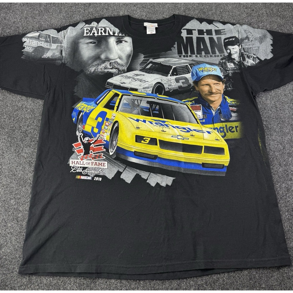 Dale Earnhardt Jr & Sr NASCAR Wrangler #3 Hall of Fame T-Shirt 3XL Chase Auth - Picture 1 of 11